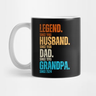 Legend Since 1960 Husband Since 1986 Dad Since 1990 Grandpa Since 2024 - Great Gift Ideas for Legendary Dads and Grandpas for Father's Day 2024 Mug